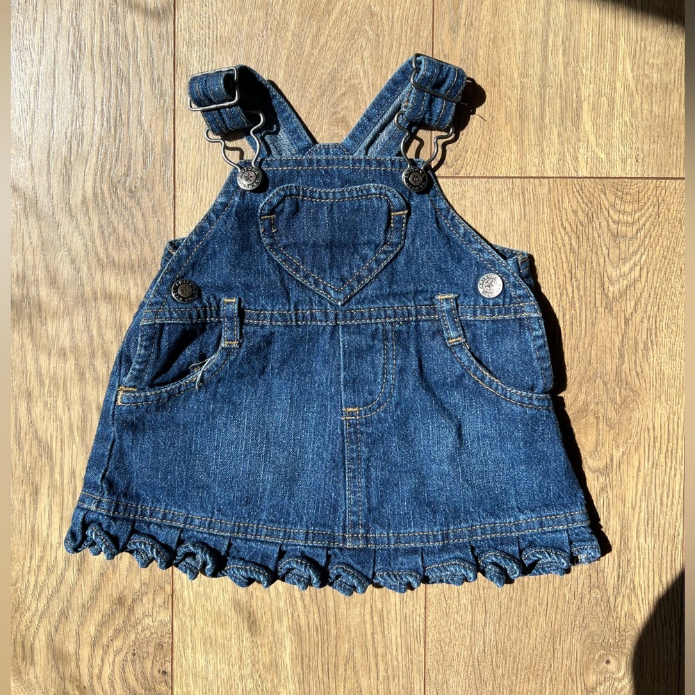 Newborn Arizona denim overall dress
